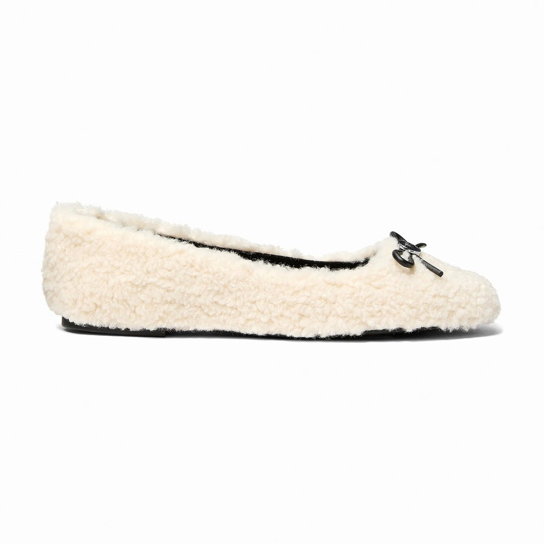 Michael Kors Savannah Faux Shearling Ballet Flat - NATURAL