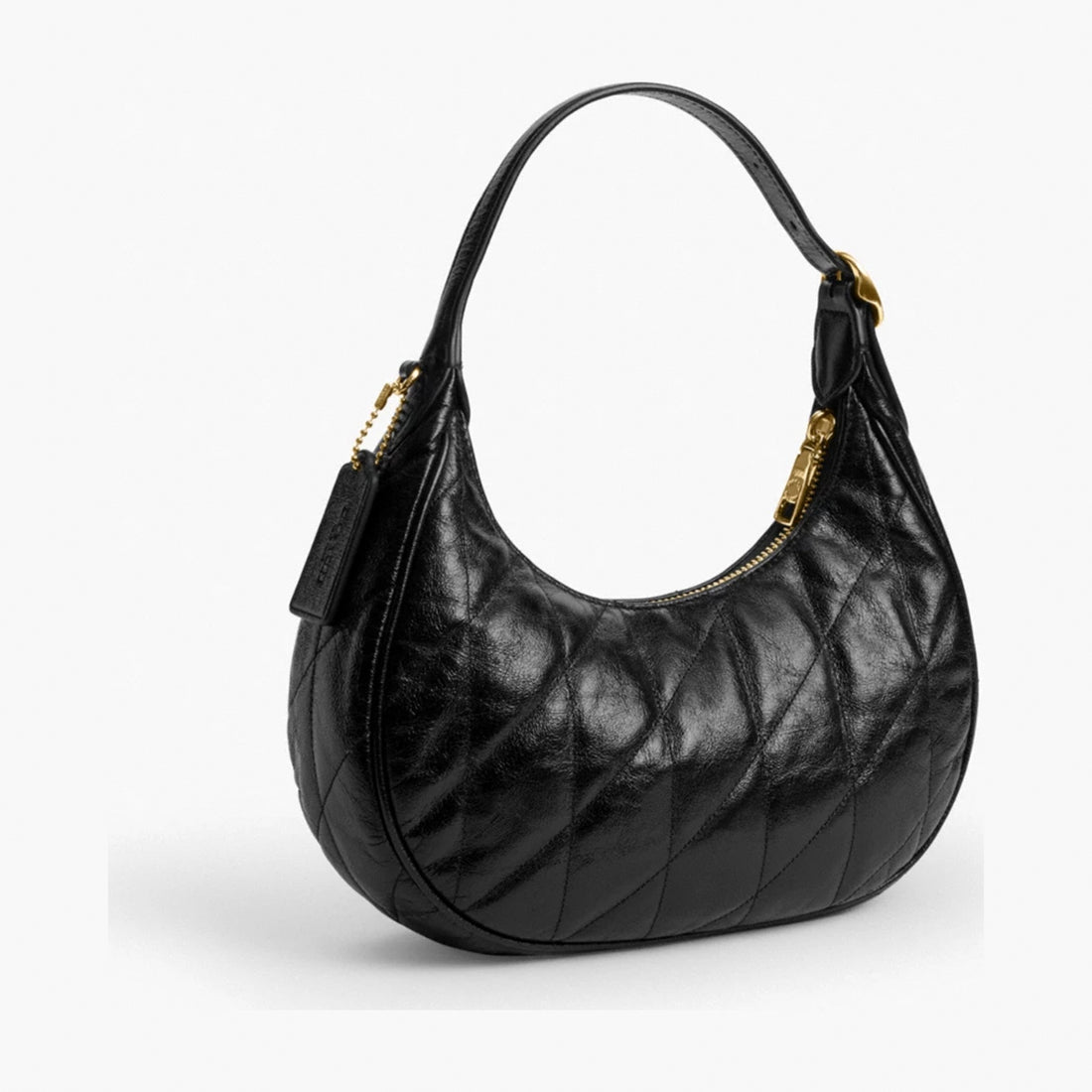 Coach Emily Shoulder Bag With Quilting - Gold/Black