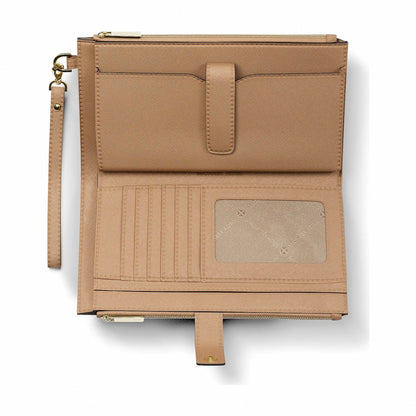 Michael Kors Jet Set Large Leather Smartphone Wristlet Wallet - CAMEL