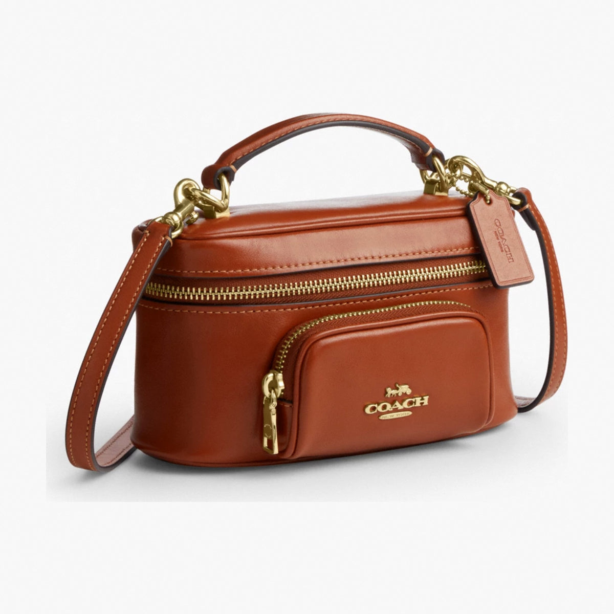 Coach Rainer Crossbody Bag 18 With Pocket - Gold/Cinnamon