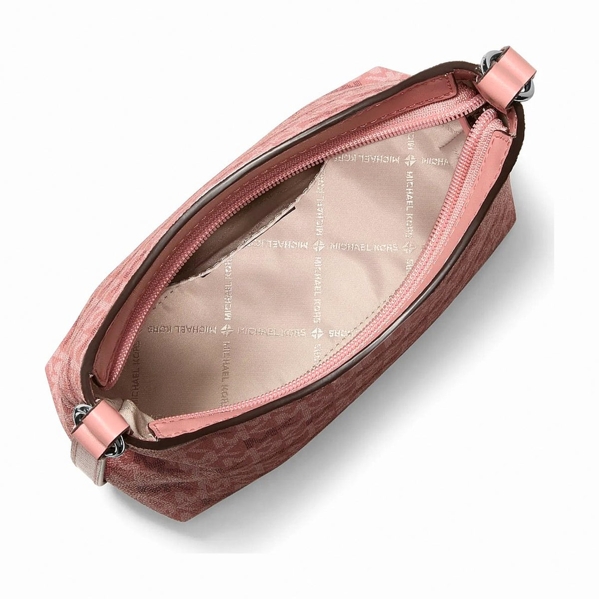 Michael Kors Maya Small Signature Logo Crossbody Bag - SUNSET ROSE