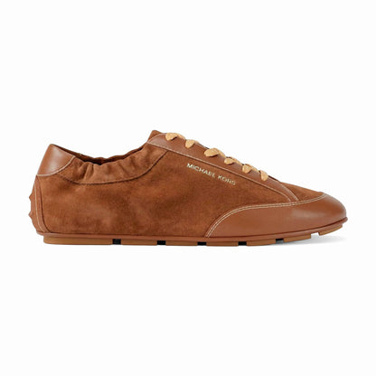 Michael Kors Susie Suede and Leather Trainer - LUGGAGE