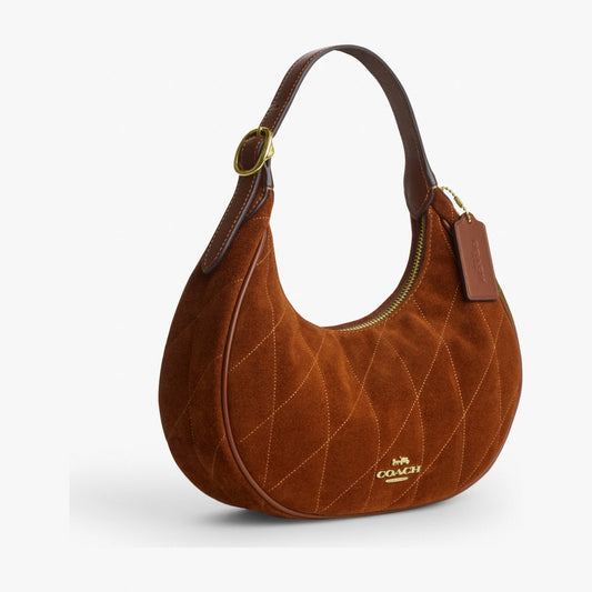 Coach Emily Shoulder Bag With Quilting - Gold/Warm Brown