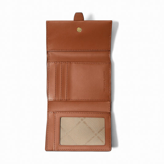 Michael Kors Greenwich Medium Signature Logo Trifold Wallet - BROWN