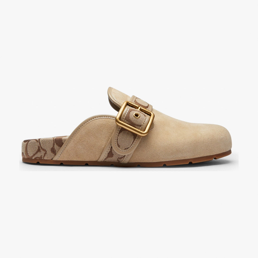 Coach Archival Buckle Clog With Signature Jacquard - Oat