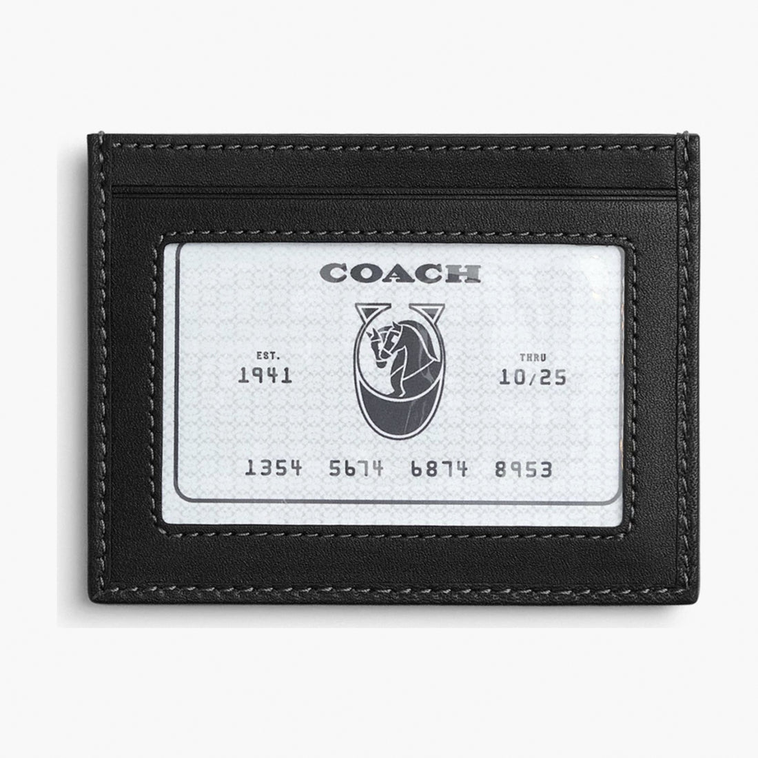 Coach Slim ID Card Case In Loved Signature Denim - Light Indigo