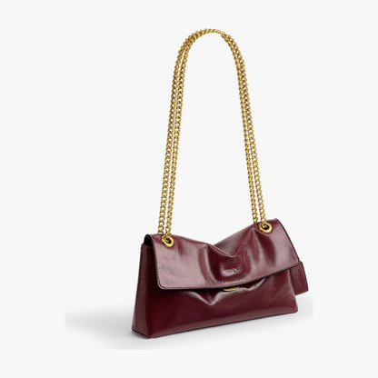 Coach Chelsea Shoulder Bag 26 With Chain - Brass/Dark Cherry