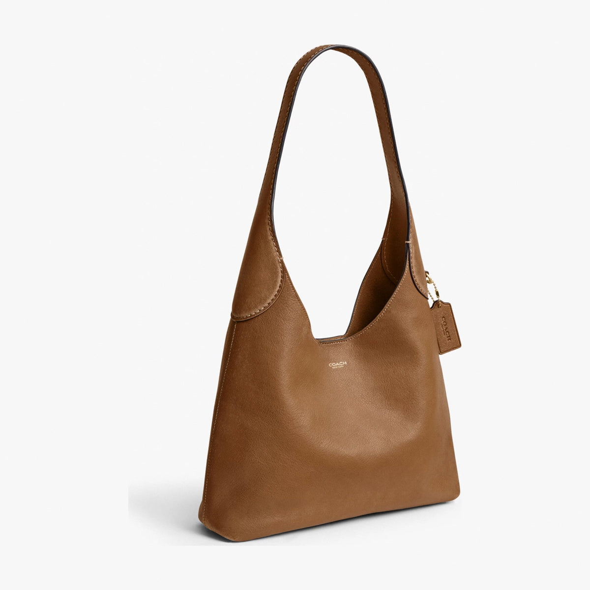 Coach Brooklyn Shoulder Bag 28 In Loved Leather - Brass/Honey Brown