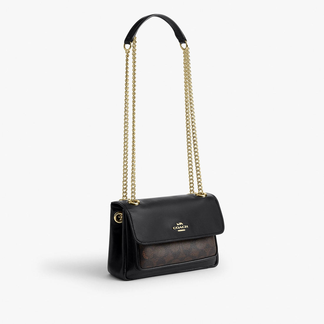 Coach Elodie Crossbody Bag 18 In Signature Canvas - Gold/Walnut/Black