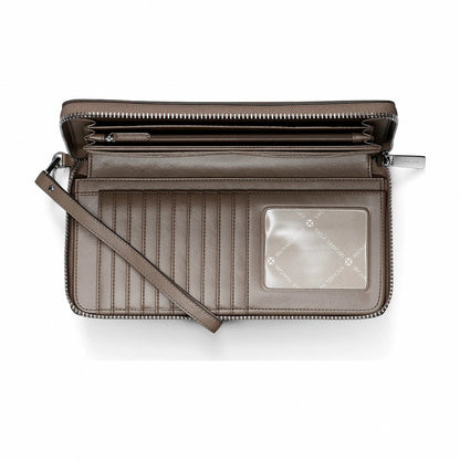 Michael Kors Large Pebbled Leather Continental Wallet - MUSHROOM