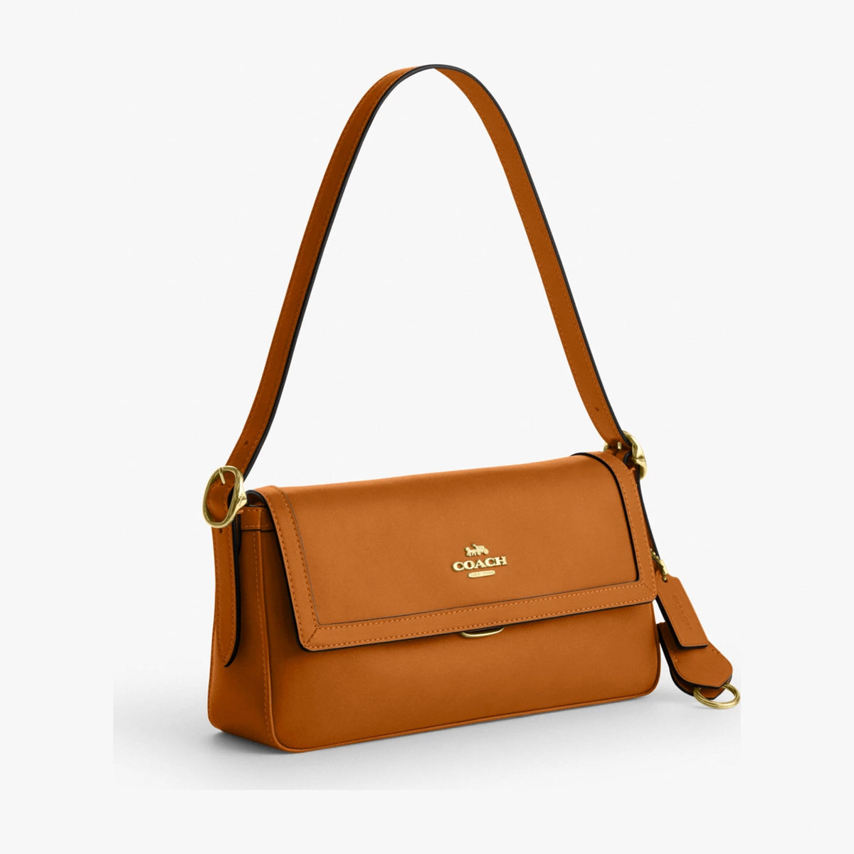 Coach Etta Small Flap Shoulder Bag - Gold/Brown