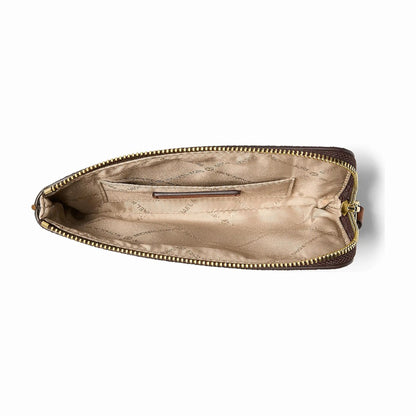 Michael Kors Jet Set Travel Small Signature Logo Wristlet - BROWN