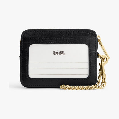 Coach Zip Card Case - Gold/Black