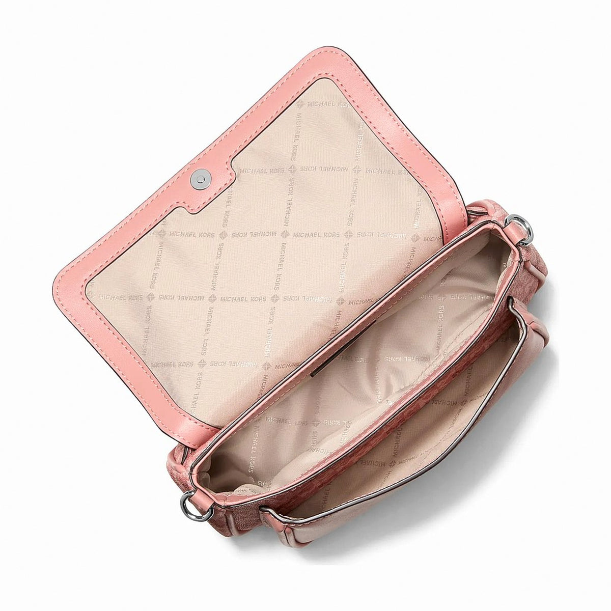 Michael Kors Jet Set Travel Small Signature Logo Crossbody Bag With Pouch - SUNSET ROSE