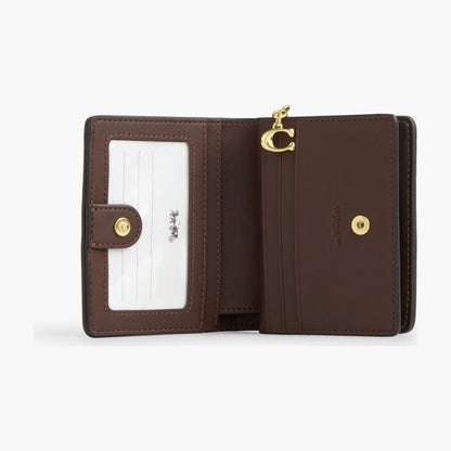 Coach Snap Wallet In Signature Chenille - Gold/Truffle