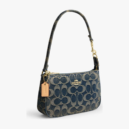 Coach Nolita 19 In Signature Regenerative Cotton Denim - Gold/Denim