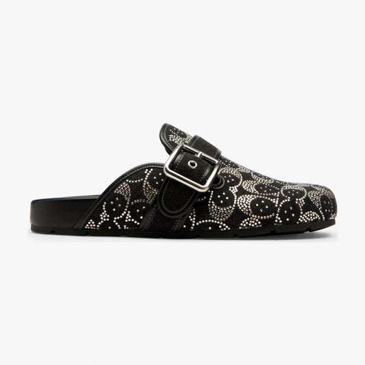Coach Archival Buckle Clog With Crystal Signature - Black