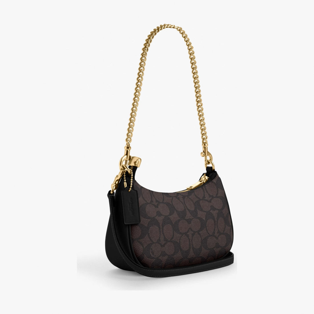 Coach Teri Mini Crossbody Bag In Signature Canvas - Gold/Walnut/Black