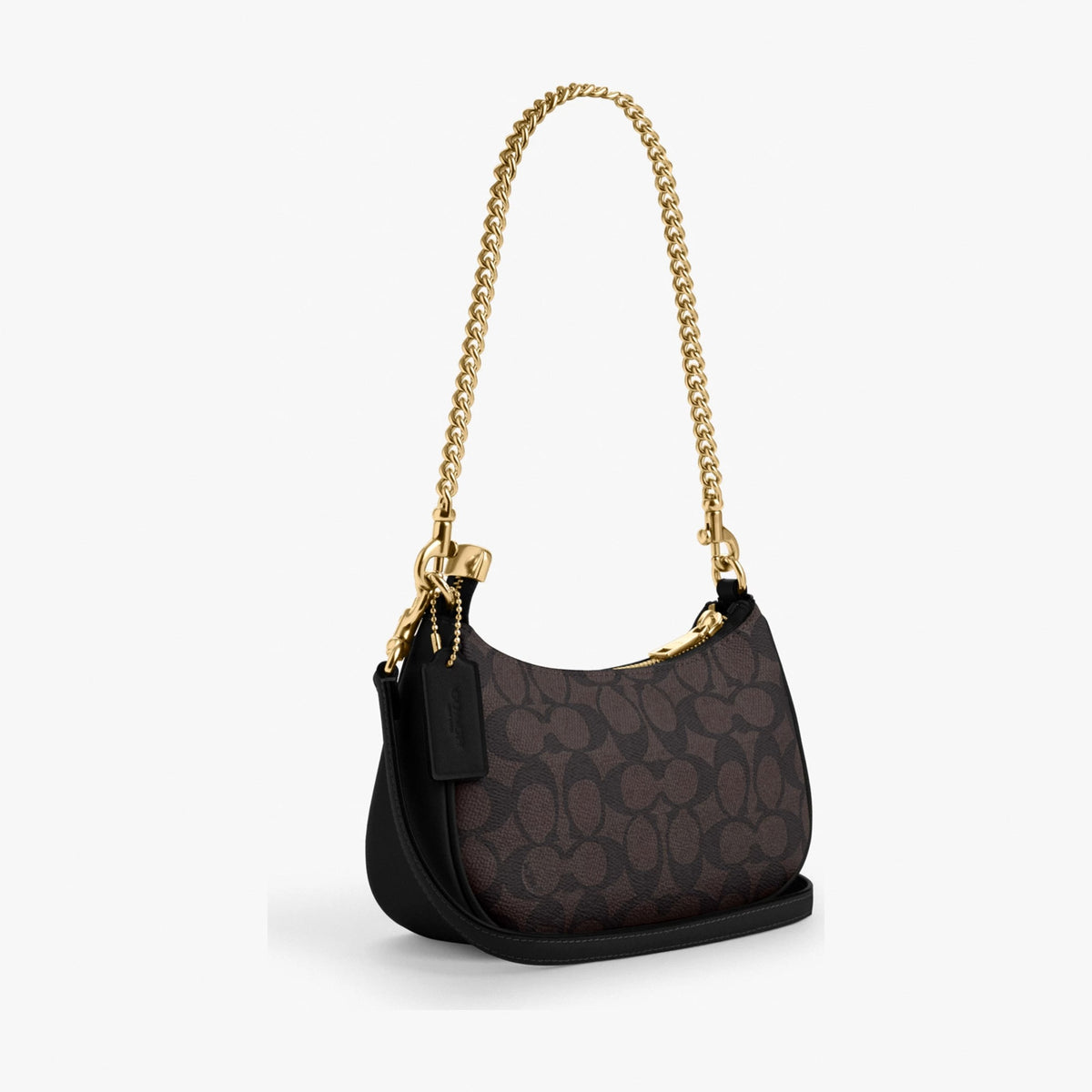 Coach Teri Mini Crossbody Bag In Signature Canvas - Gold/Walnut/Black