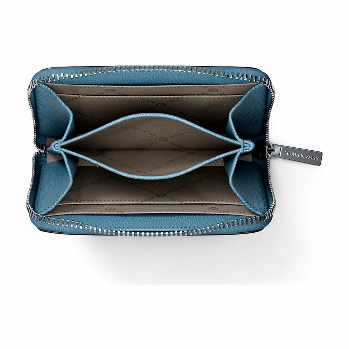 Michael Kors Jet Set Travel Medium Saffiano Leather Wallet - DENIM