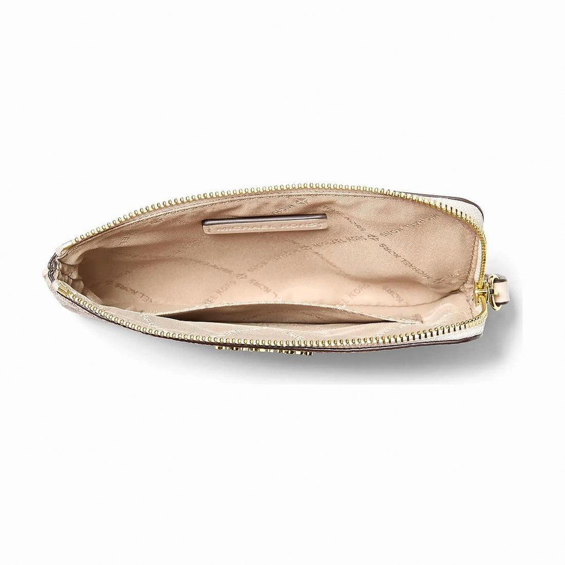 Michael Kors Jet Set Travel Small Printed Signature Logo Wristlet - LT CREAM