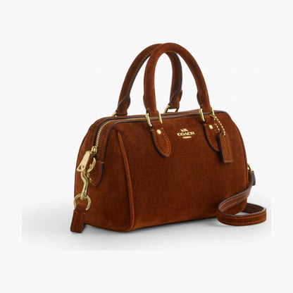 Coach Mini Rowan Crossbody Bag - Gold/Warm Brown