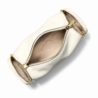 Michael Kors Jet Set Travel Small Pebbled Leather Convertible Crossbody Bag - LT CREAM