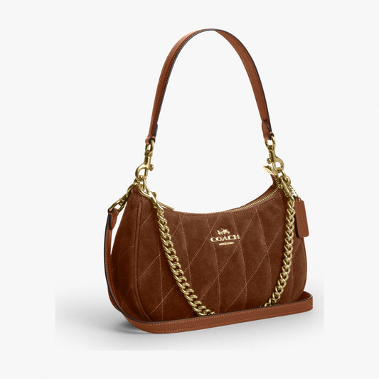 Coach Teri Shoulder Bag With Quilting - Gold/Warm Brown