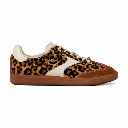Michael Kors Sammy Leopard Print Calf Hair Sneaker - DK CAMEL MLT