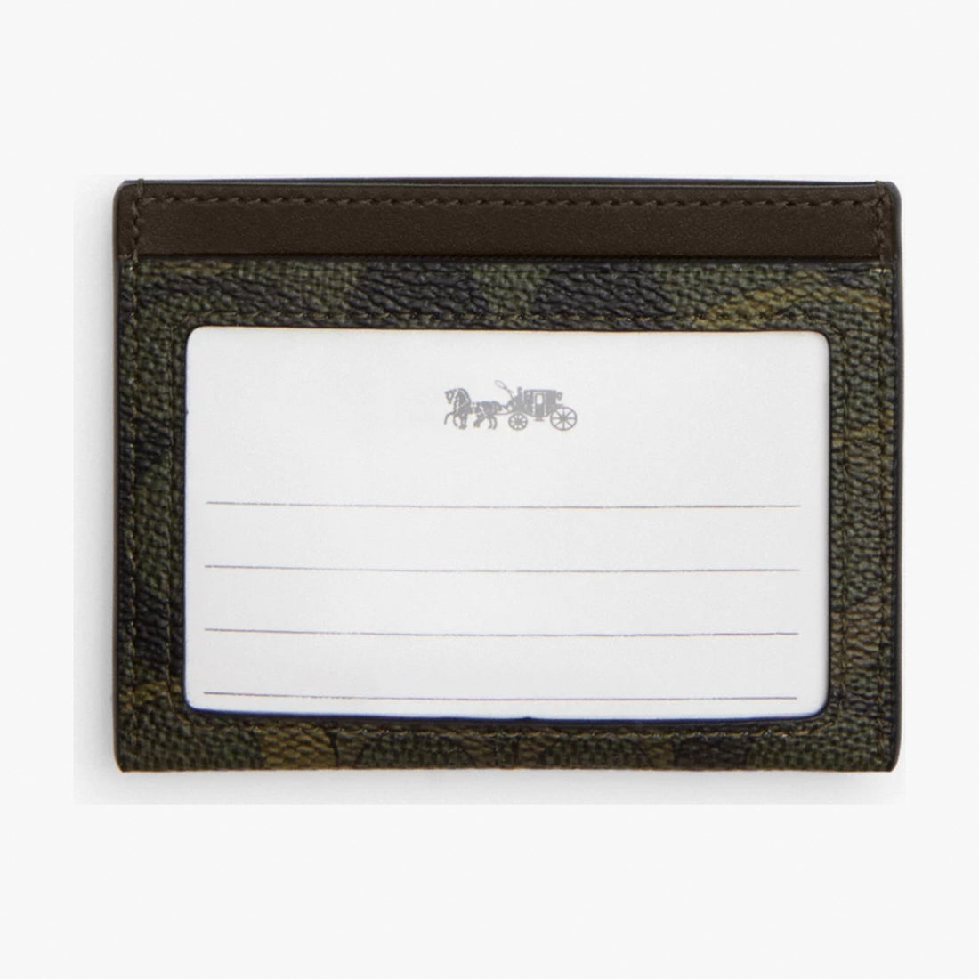 Coach Slim ID Card Case In Signature Camo Print - Green