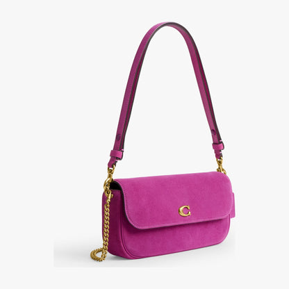 Coach Brook Flap Chain Bag - Brass/Magenta