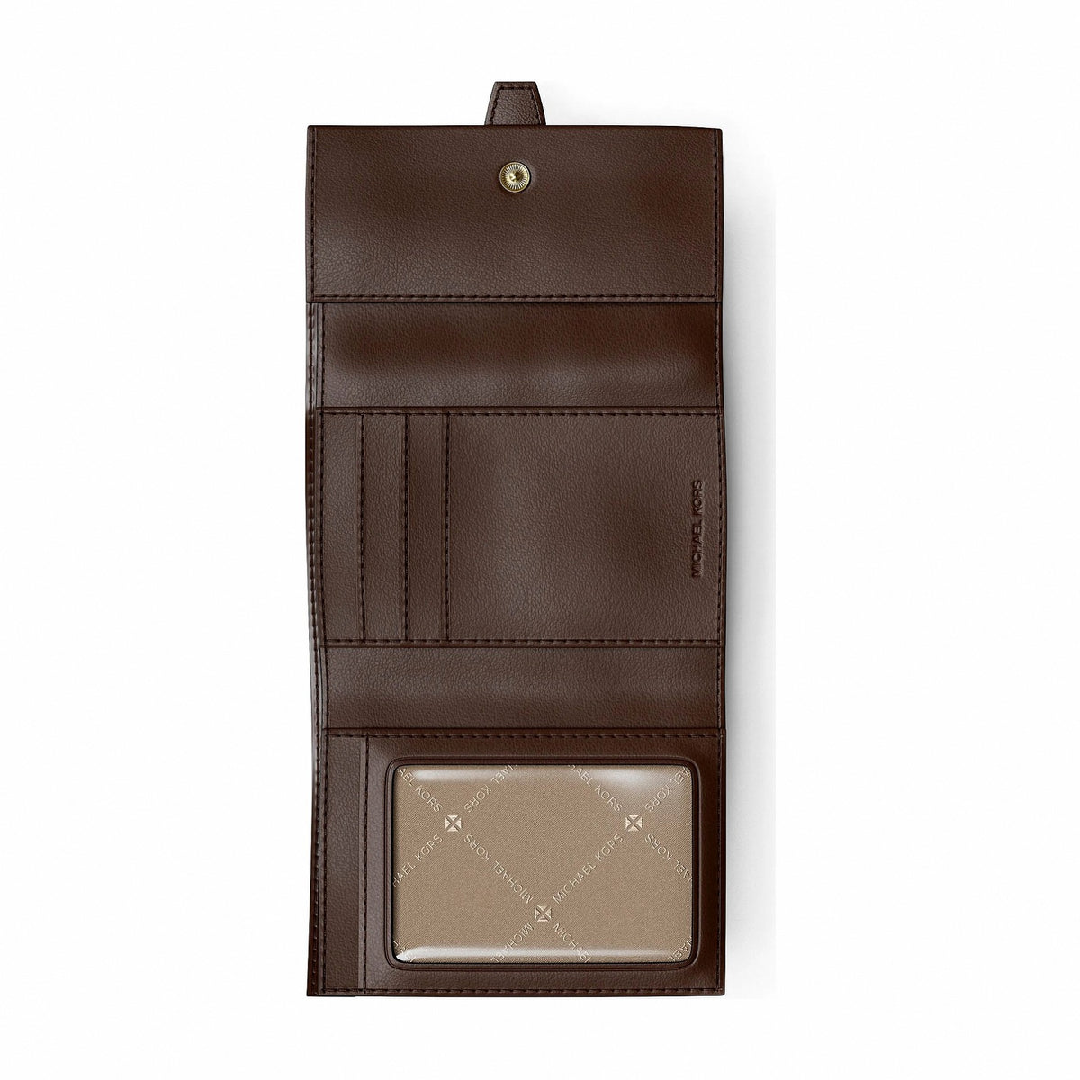 Michael Kors Greenwich Medium Saffiano Leather Trifold Wallet - NUTMEG