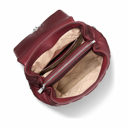 Michael Kors Tribeca Small Quilted Leather Backpack - OXBLOOD