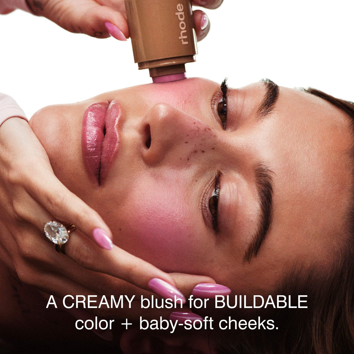 Rhode Pocket Blush Buildable Hydrating Cream Blush - Piggy - baby pink
