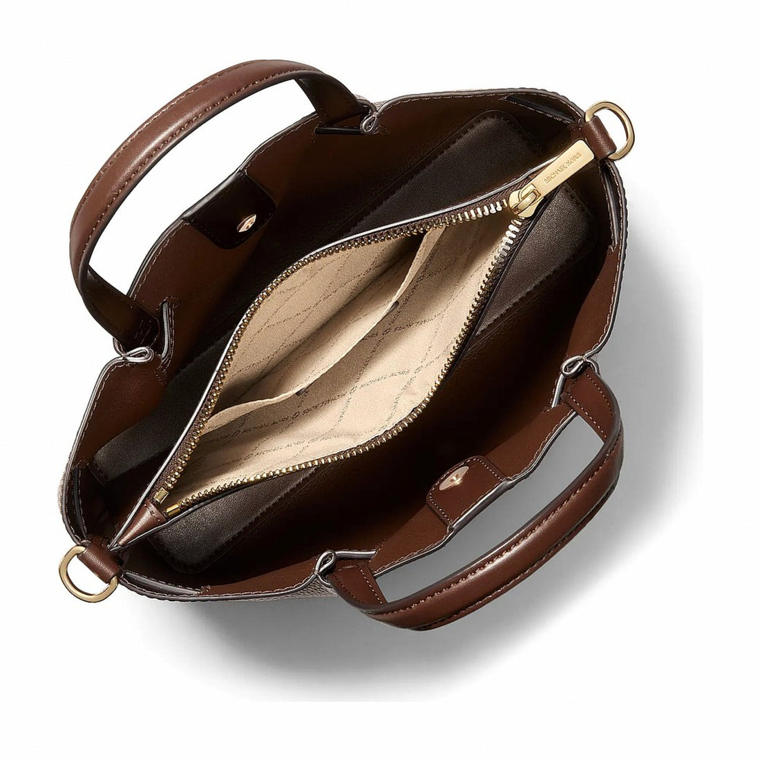 Michael Kors Carson Small Pebbled Leather Satchel - NUTMEG