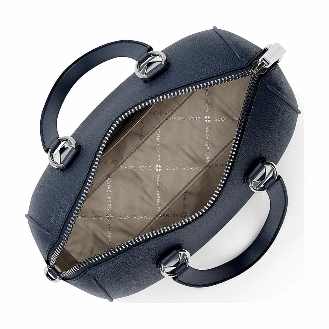 Michael Kors Grayson Small Pebbled Leather Duffel Crossbody Bag - NAVY