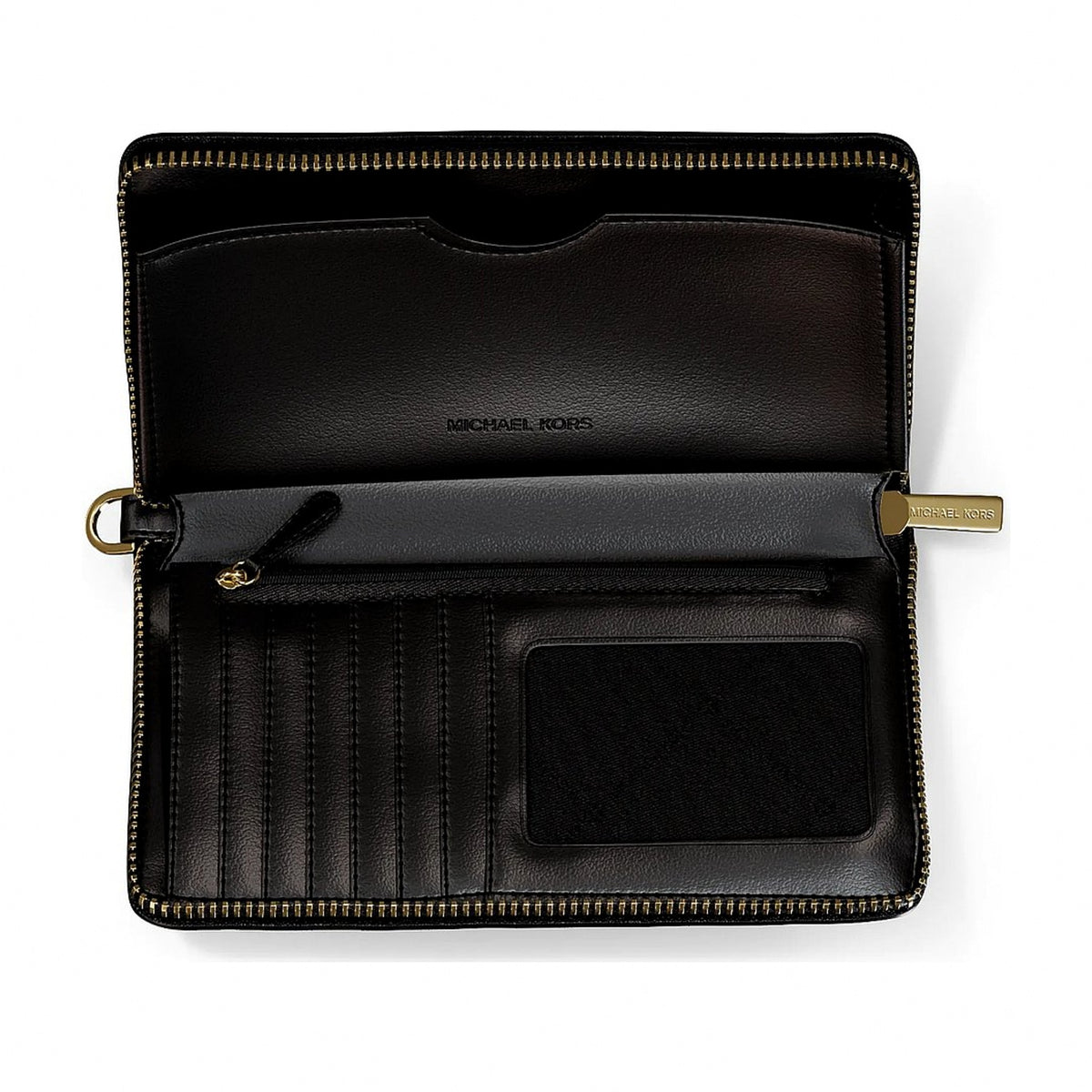 Michael Kors Jet Set Large Signature Logo Smartphone Wallet - BLACK