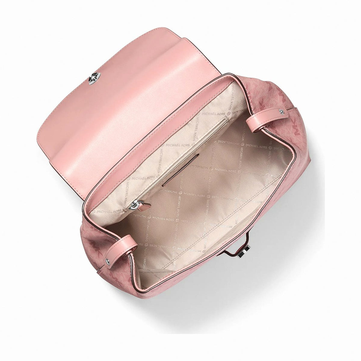 Michael Kors Maya Medium Signature Logo Backpack - SUNSET ROSE