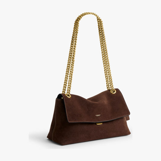 Coach Chelsea Shoulder Bag 30 With Chain - Brass/Dark Chocolate
