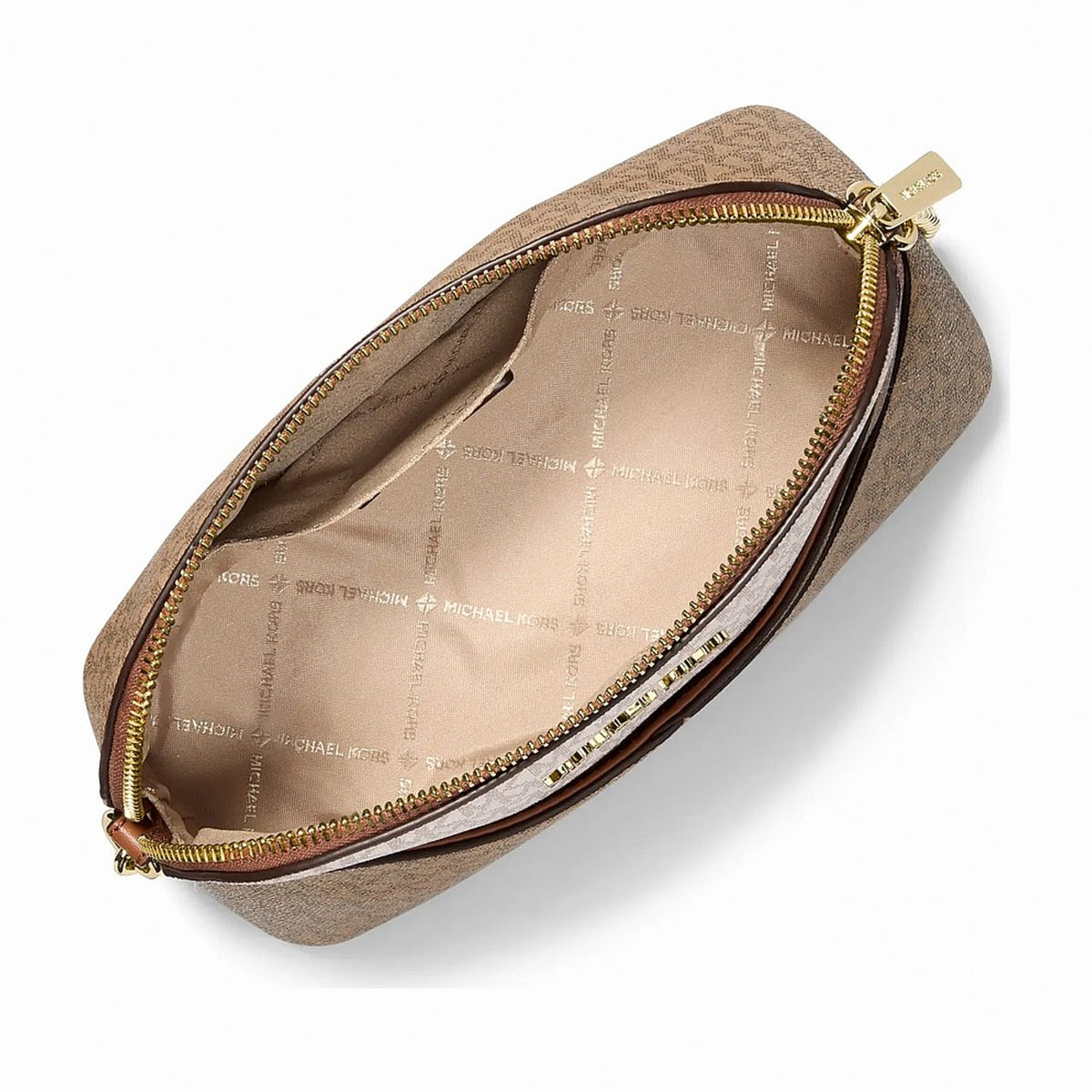 Michael Kors Jet Set Travel Medium Color-Block Signature Logo Crossbody Bag - CAMEL MLT