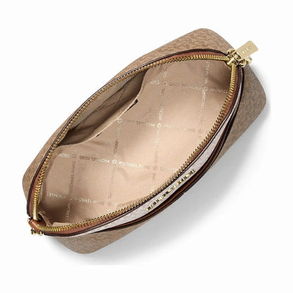 Michael Kors Jet Set Travel Medium Color-Block Signature Logo Crossbody Bag - CAMEL MLT