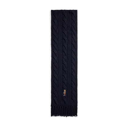 Polo Ralph Lauren Polo Bear Cable-Knit Scarf - Navy
