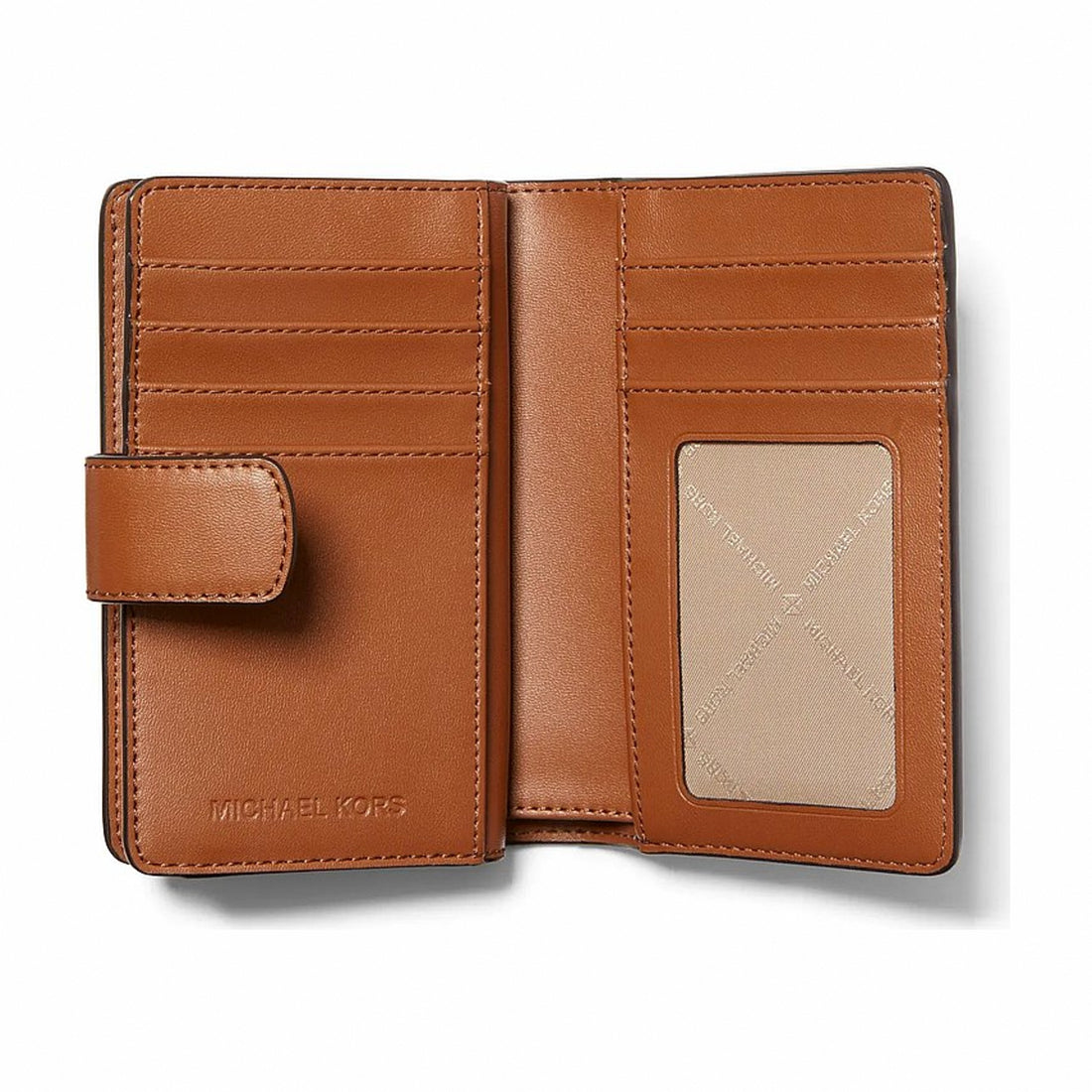 Michael Kors Medium Signature Logo Wallet - BROWN