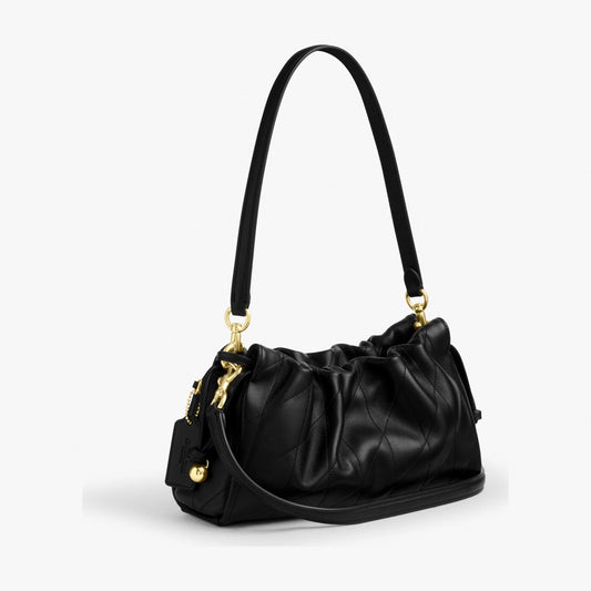 Coach Faye Shoulder Bag With Quilting - Gold/Black