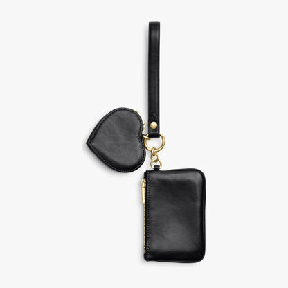 Coach Wristlet And Heart Pouch - Gold/Black