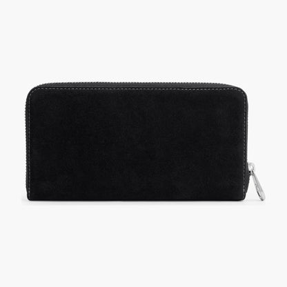 Coach Long Zip Around Wallet - Silver/Black