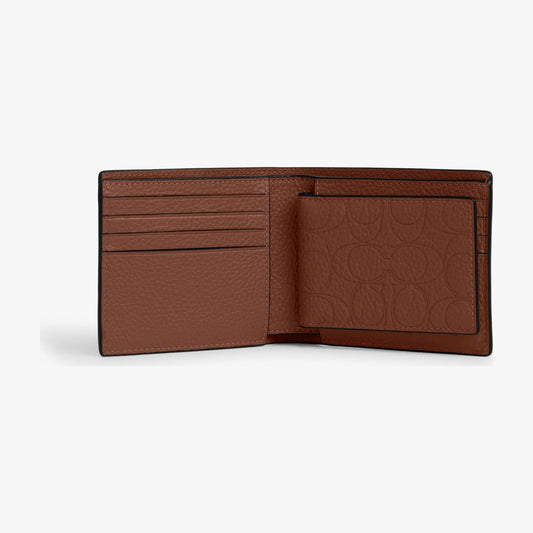 Coach 3-In-1 Wallet In Signature Leather - Vintage Brown