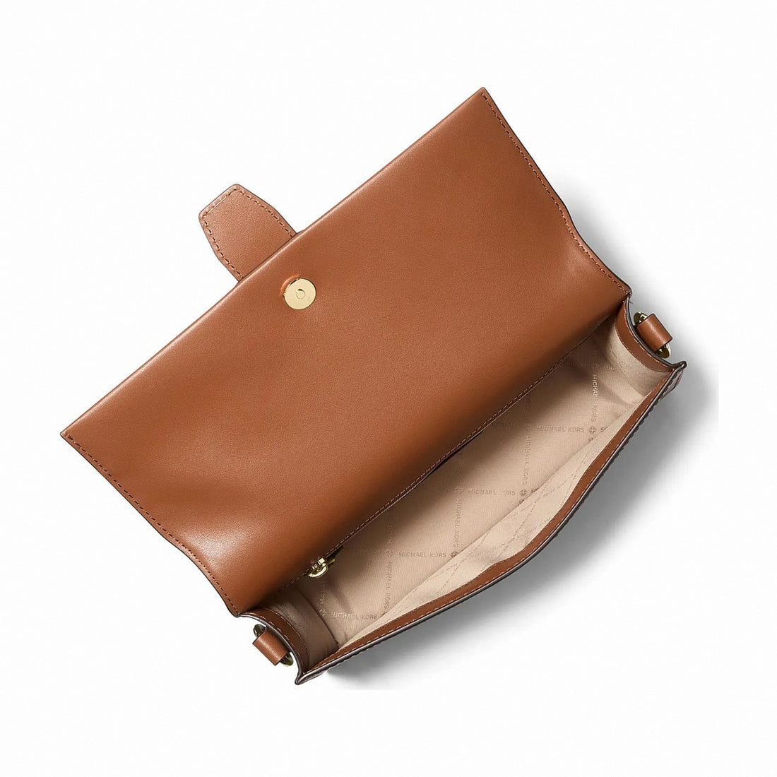 Michael Kors Greenwich Medium Saffiano Leather Shoulder Bag - LUGGAGE