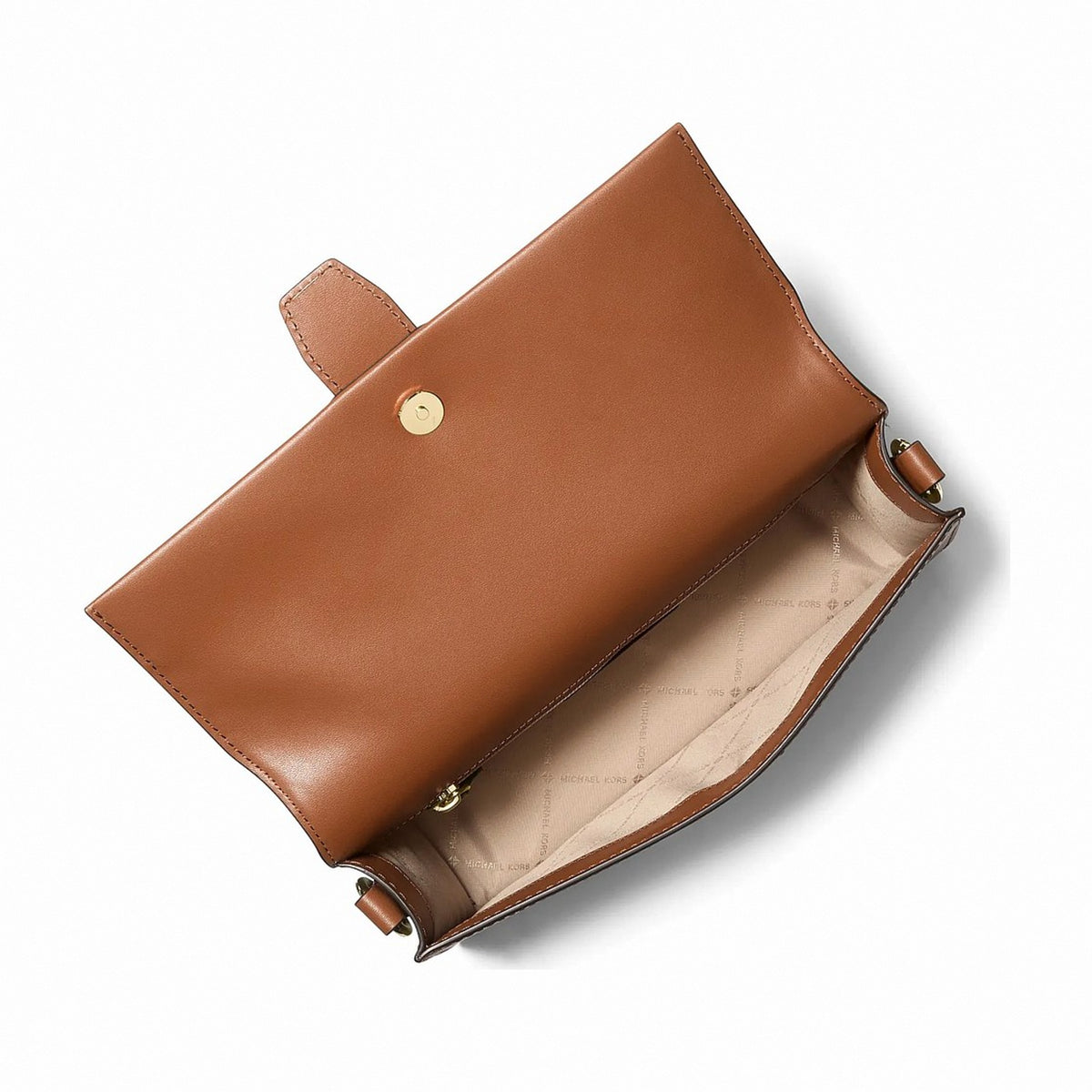 Michael Kors Greenwich Medium Saffiano Leather Shoulder Bag - LUGGAGE