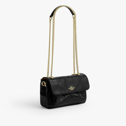 Coach Elodie Crossbody Bag 18 With Quilting - Gold/Black